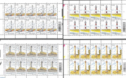 Belgium 2006 Lighthouses 4 M/s, Mint NH, Various - Lighthouses & Safety At Sea - Unused Stamps