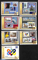 Isle Of Man 2023 50 Years Stamps 7v, Mint NH, History - Nature - Transport - Europa (cept) - Cats - Stamps On Stamps -.. - Briefmarken Auf Briefmarken