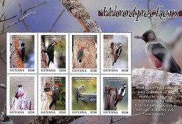 Guyana 2020 Woodpeckers 8v M/s, Mint NH, Nature - Birds - Woodpeckers - Guyane (1966-...)