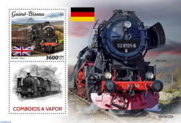 Guinea Bissau 2023 Steam Trains, Mint NH, Transport - Railways - Trains