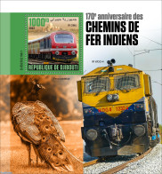 Djibouti 2023 Indian Trains, Mint NH, Nature - Transport - Birds - Railways - Eisenbahnen