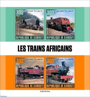 Djibouti 2023 African Trains, Mint NH, Transport - Railways - Trains