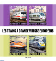 Djibouti 2023 European High-speed Trains, Mint NH, Transport - Railways - Trains