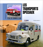 Djibouti 2023 Special Transport , Mint NH, Transport - Automobiles - Fire Fighters & Prevention - Coches