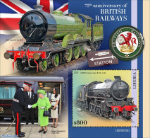 Liberia 2023 British Railways, Mint NH, History - Transport - Kings & Queens (Royalty) - Railways - Royalties, Royals