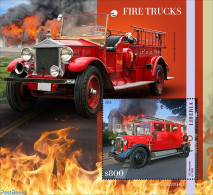 Liberia 2023 Fire Engines, Mint NH, Transport - Automobiles - Fire Fighters & Prevention - Voitures