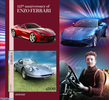 Liberia 2023 125th Anniversary Of Enzo Ferrari, Mint NH, Transport - Automobiles - Ferrari - Coches