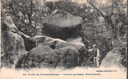77-FONTAINEBLEAU LA FORET LA ROCHE QUI REMUE-N°5188-G/0195 - Fontainebleau