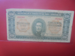 URUGUAY 50 Centimos 1939 Circuler (B.33) - Uruguay