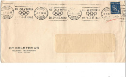 Olympic Games - Finland-1940-Olympics Machine Cancel / Meter Cancel 1939,Helsinki,cover O.Y.Kolster - Other & Unclassified