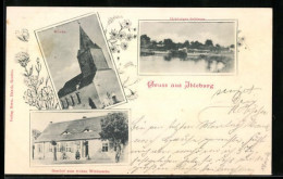 AK Ihleburg, Gasthof Zum Frohen Wiedersehn, Schleuse, Kirche  - Sonstige & Ohne Zuordnung