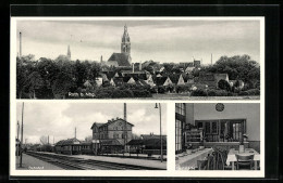 AK Roth, Bahnhof Mit Bahnsteigen, Bahnhofs-Gasthof  - Autres & Non Classés