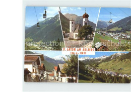 72362288 St Anton Arlberg Seilbahnen Ortspartie Mit Kirche St. Anton Am Arlberg - Other & Unclassified