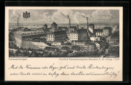 AK Donaueschingen, Ansicht Der Fürstlich Fürstenbergischen Brauerei A.-G., Gegr. 1705  - Other & Unclassified