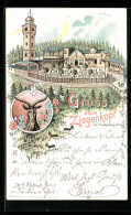 Lithographie Blankenburg /Harz, Gruss Vom Gasthaus Ziegenkopf  - Blankenburg