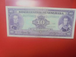 VENEZUELA 10 BOLIVARES 1974 Circuler (B.33) - Venezuela