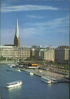 72361375 Hamburg Binnenalster Jungfernstieg Anleger St. Petrikirche  Hamburg - Altri & Non Classificati