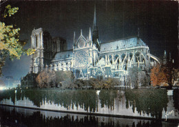 75-PARIS NOTRE DAME LA NUIT-N°C-4349-C/0047 - Other & Unclassified