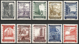 Austria 1948 - Mi 858/67 - YT 712/21 ( For The Benefit Of Reconstruction ) MNH** Complete Set - Unused Stamps