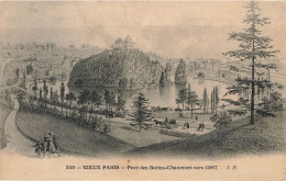 P6-75 - Le Vieux Paris -Parc Des Buttes Chaumont Vers 1867 CP ANIMEE ENFANT  ATTELAGES - Other & Unclassified