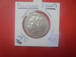 POLOGNE 5 ZLOTYCH 1936 ARGENT (A.3) - Pologne