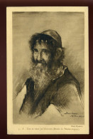 JUDAISME - MAROC - TETE DE VIEUX JUIF MAROCAIN, DESSIN SIGNE ABASCAL - Judaisme