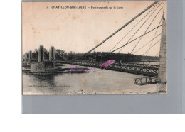 CPA  - CHATILLON SUR LOIRE 45 - Le Pont Suspendu Sur La Loire 1920 - Chatillon Sur Loire