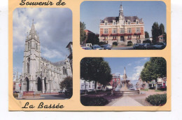 CPSM GF - Souvenir De La Bassée - L'église - La Mairie - La Fontaine - - Other & Unclassified