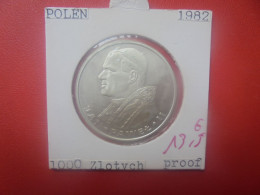 POLOGNE 1000 ZLOTY 1982 ARGENT (A.3) - Poland