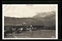 Foto-AK Puch Bei Hallein, Ortsansicht Mit Kirche Mit Untersberg  - Autres & Non Classés