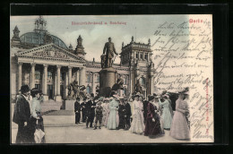 AK Berlin, Bismarckdenkmal Und Reichstag  - Dierentuin