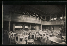 Foto-AK Passagierschiff Hamburg Der H.-A.-Linie, Laube 1. Klasse  - Steamers