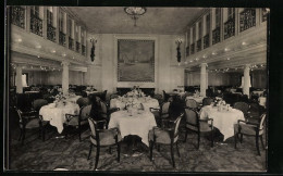 Foto-AK Speisesaal Der 1. Klasse Im Passagierschiff Hamburg  - Passagiersschepen