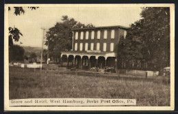 AK West Hamburg, PA, Store And Hotel, Berks Post Office  - Altri & Non Classificati