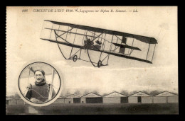 AVIATION - CIRCUIT DE L'EST 1910 - LEGAGNEUX SUR BIPLAN  R. SOMMER - AVION - ....-1914: Voorlopers