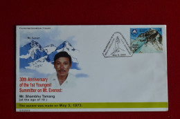 Nepal 2003 Special Cancel Youngest Summitter On Everest Shambhu Tamang Mountaineering Himalaya Escalade Alpinisme - Climbing