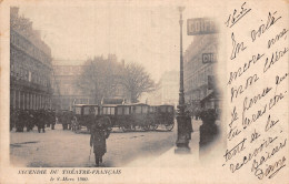 75 PARIS INCENDIE DU THEATRE Français 1900 - Mehransichten, Panoramakarten