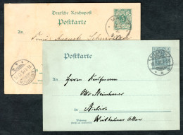 BIEBRICH Bei Katzenelnbogen 1895-1902 GANZSACHEN 2 Stück +1x Orts-o +1x AK-o Heimatbelege > Ortsbedarf - Briefkaarten