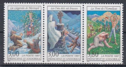 FRENCH ANDORRA 514-516,unused - Fairy Tales, Popular Stories & Legends