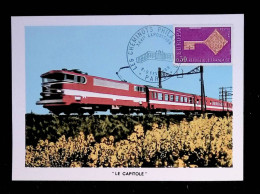 Carte Postale, Cachet Commémoratif, Les Cheminots Philatéliques, Paris 8-9 Fev. 1969, Train, Le Capitole - 1960-1969