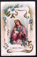 ANTICO SANTINO -  S.AGNESE - HOLY CARD - IMAGE PIEUSE   (H910) - Devotion Images