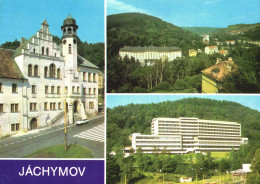 JACHYMOV, MULTIPLE VIEWS, ARCHITECTURE, CAR, TOWER, CZECH REPUBLIC, POSTCARD - Czech Republic