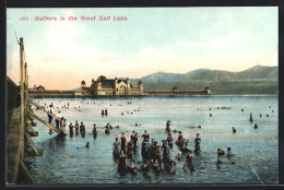 AK Salt Lake City, UT, Bathers In The Great Salt Lake  - Salt Lake City