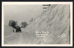 Foto-AK Chilton, WI, Snow Feb. 1936, Highway 57  - Other & Unclassified