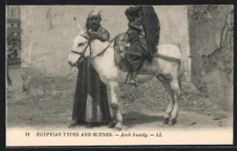 AK Egypt, Egyptian Types And Scenes, Arab Family, Arabische Volkstypen  - Zonder Classificatie