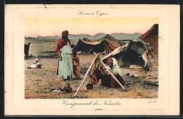 AK Scènes Et Tyes, Campement De Nomades, Arabische Volkstypen  - Sin Clasificación