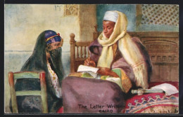 AK Cairo, The Letter Writer, Arabische Volkstypen  - Zonder Classificatie