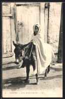 AK Jeune Arabe, Junger Araber Auf Einem Esel  - Donkeys