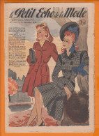 LE PETIT ECHO DE LA MODE Num 33-37    Le 12 Septembre 1943  Avec 4 Pages - Publicités