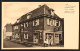 AK Hassloch / Pfalz, Café-Bäckerei Peter Klingert, Bahnhofstrasse  - Hassloch